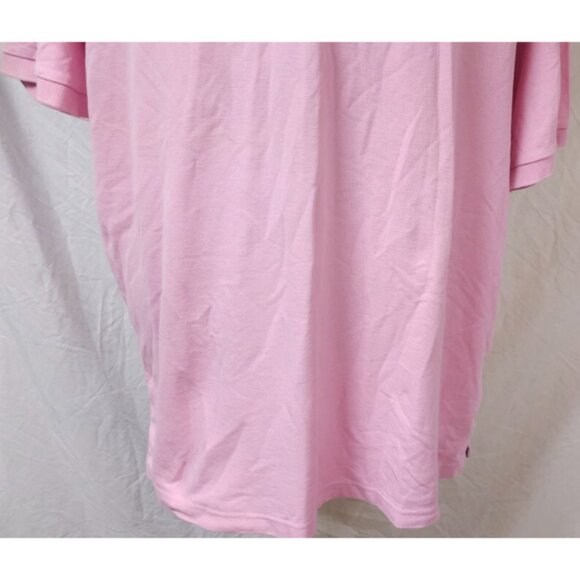 US Polo ASSN Mens 2XLT Pink Short Sleeves Ultimate Pique Blue Pony Polo Shirt - Picture 3 of 10